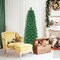 Slim Artificial Christmas Tree 5ft Prelit with Colorful Lights Green